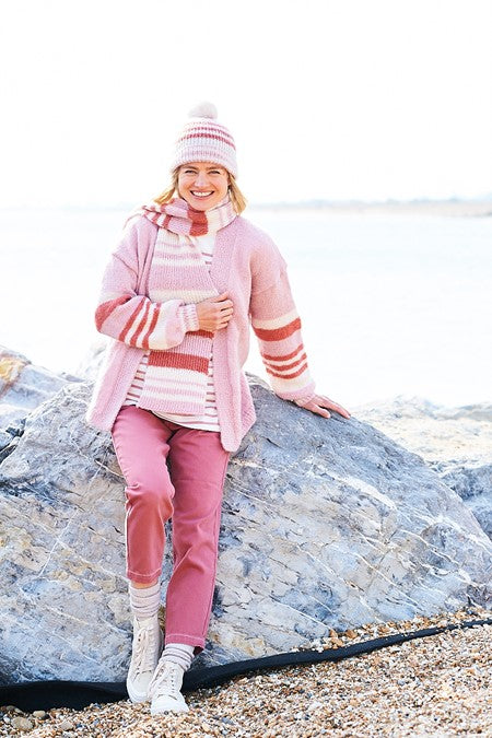 Cardigan, Hat and Scarf in Stylecraft Grace 9926