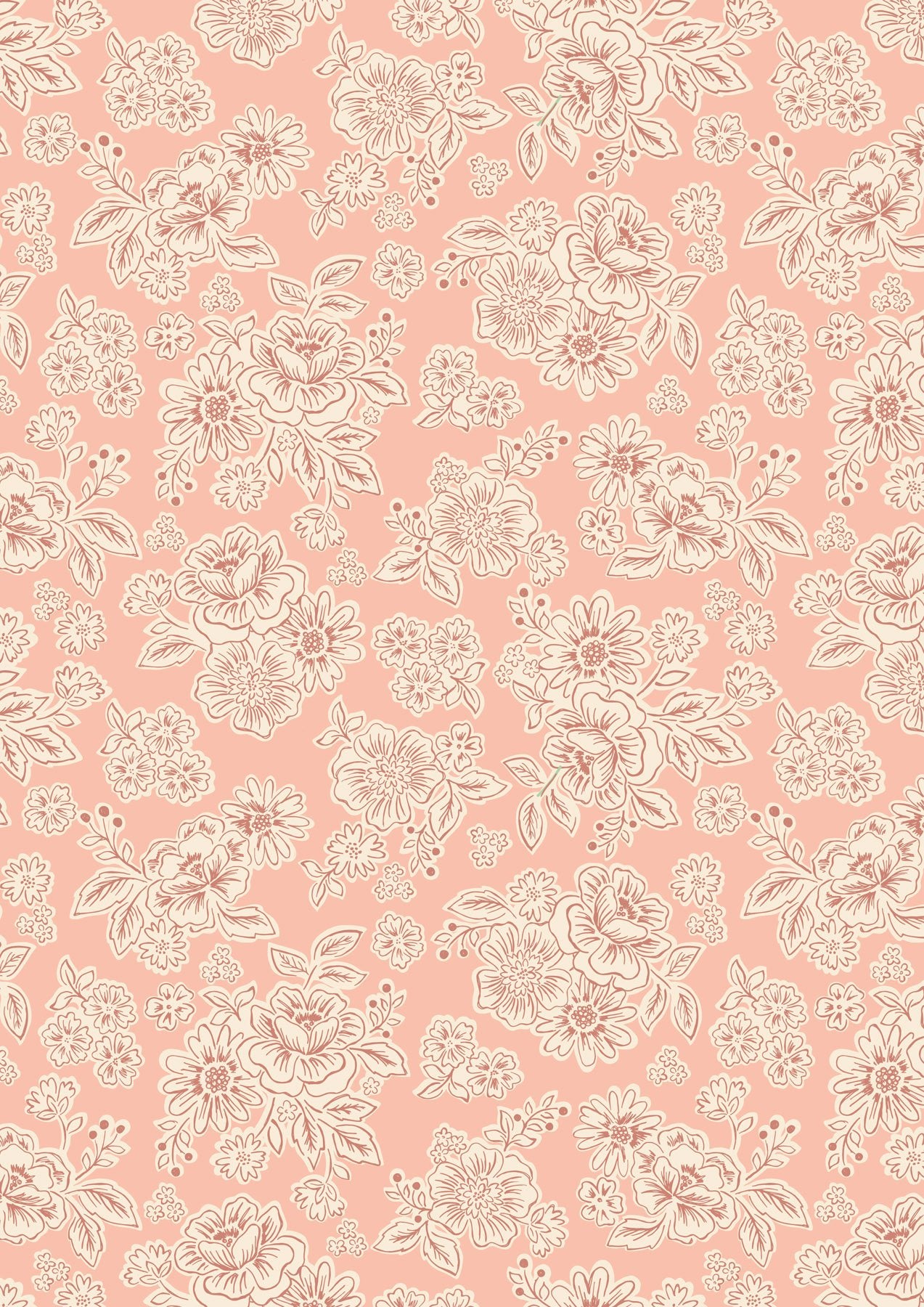 Hannahs Flowers by Lewis & Irene: Flower Blooms on Pink (A618.1)