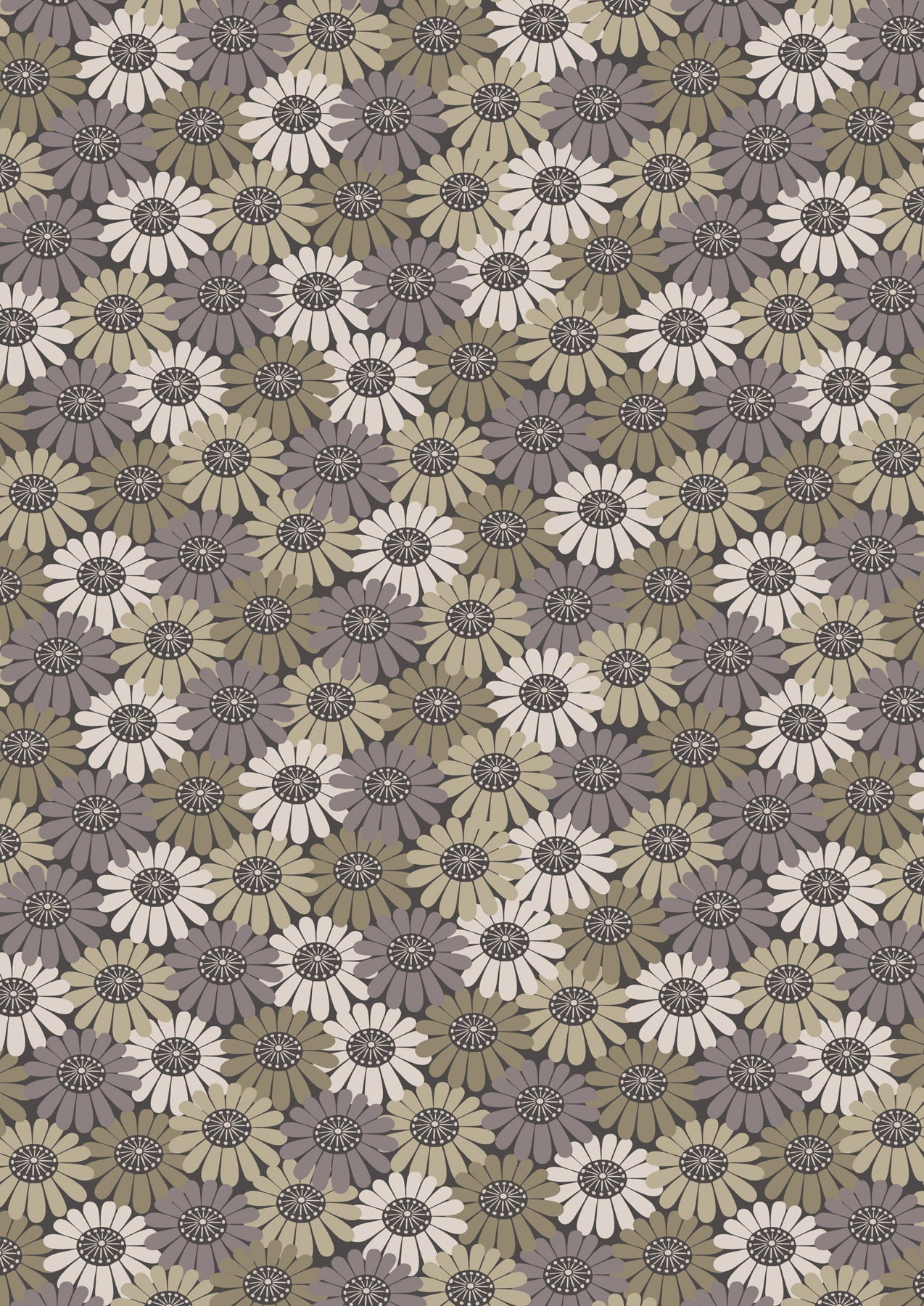 Shinrin Yoku by Lewis and Irene: Compact Floral - Greens (A643.1)