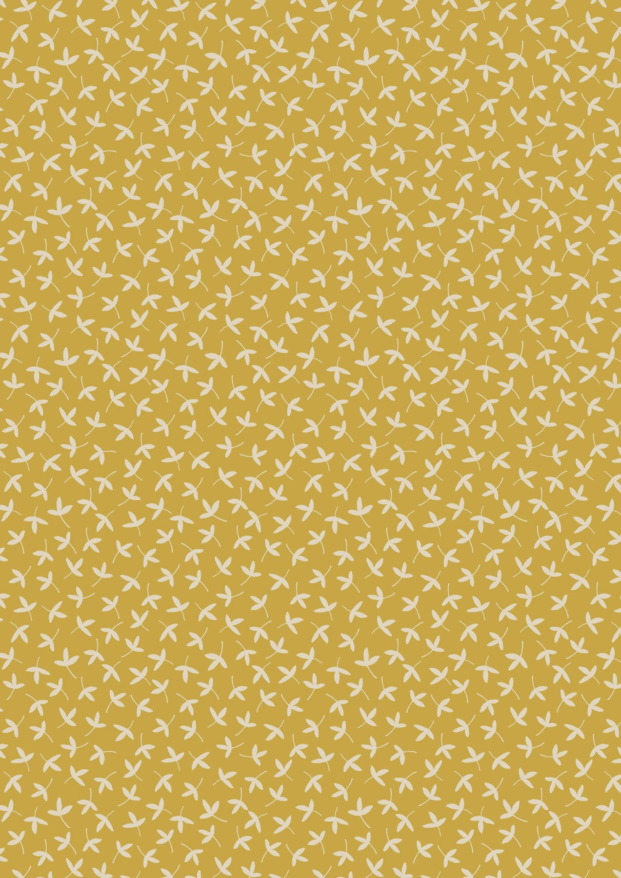 Majolica by Jo Rose for Lewis & Irene: Ditzy Petal on Mustard (A662.2)