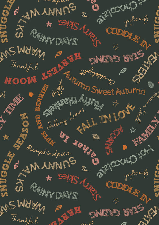 Snuggle Season by Lewis and Irene: Cosy Words on Dark Forest (A684.3)