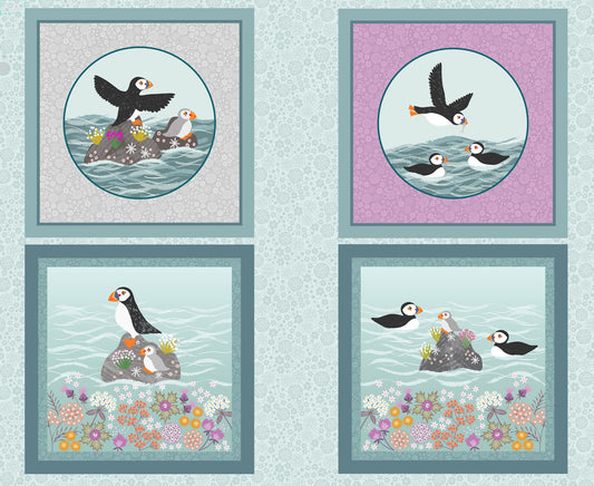 Puffin Bay Cushion Panel by Lewis & Irene (A690.1)