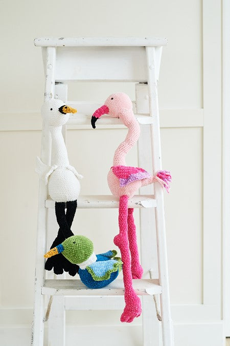 Crochet Flamingo, Swan and Duck in Stylecraft Squeeze Me DK 10086