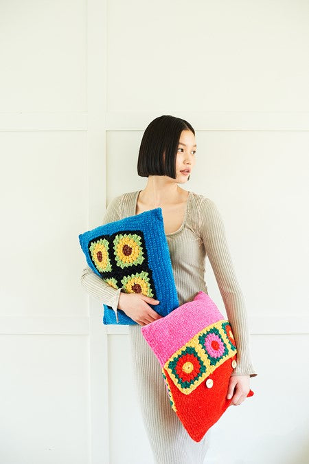 Crochet Blanket and Cushions in Stylecraft Squeeze Me DK 10078
