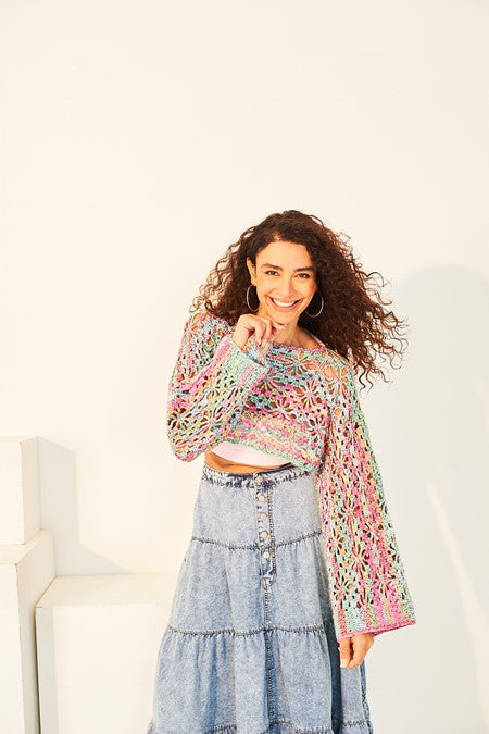 Crochet Top and Shrug in Stylecraft Colour Burst 10133
