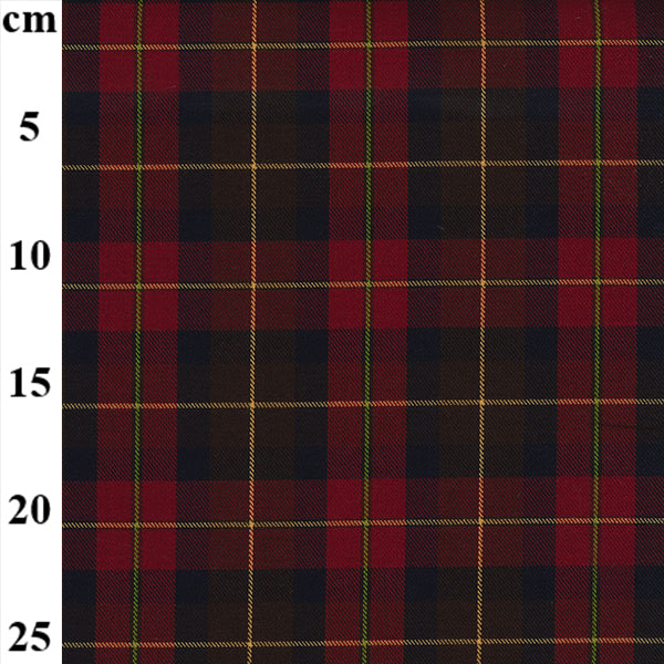 Tartan Design Polyviscose Check: Red/Blue