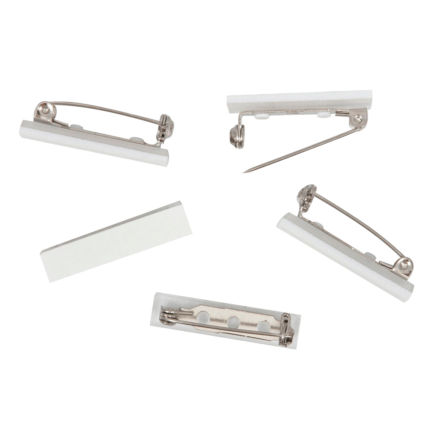 Trimits Brooch Back, Self-Adhesive: Silver