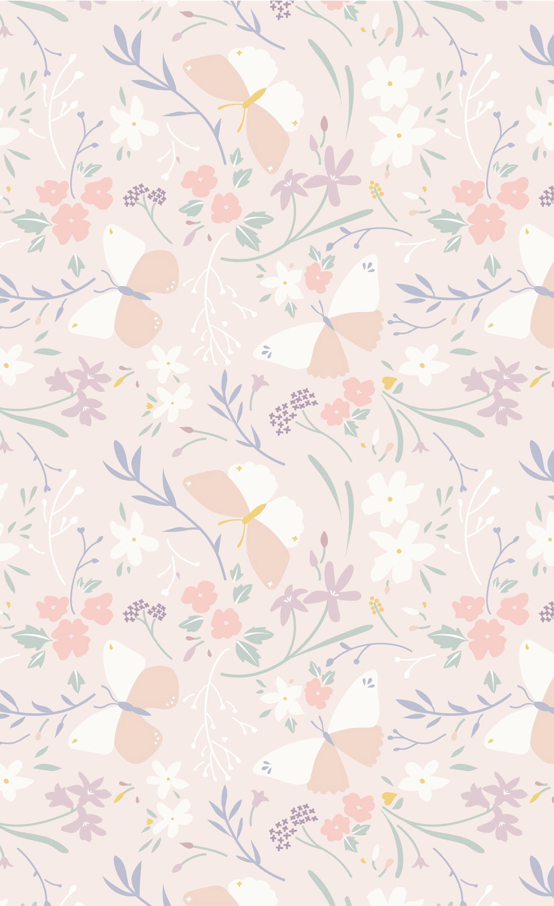 Heart of Summer by Cassandra Connolly for Lewis & Irene: Butterfly Dance on Blush Pink (CC3.1)