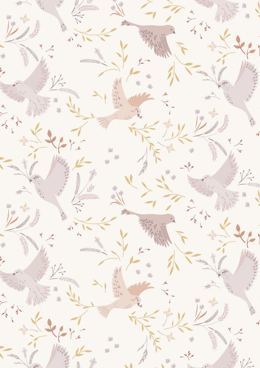 Meadowside by Cassandra Connolly for Lewis and Irene: Meadow Call on Cream (CC7.1)