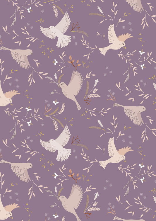 Meadowside by Cassandra Connolly for Lewis and Irene: Meadow Call on Lavender (CC7.2)