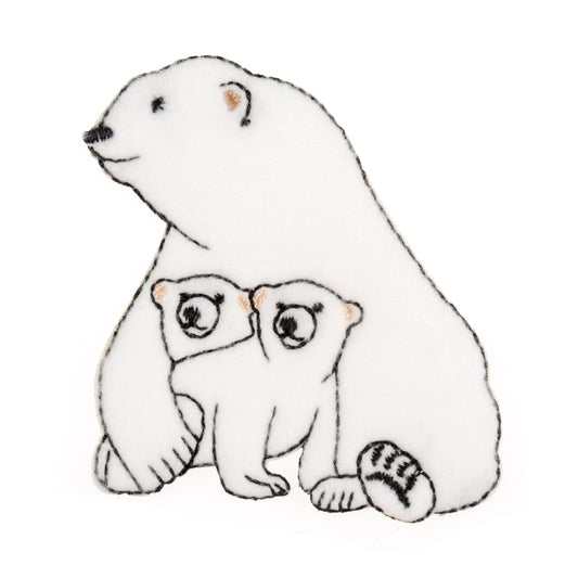 Trimits Polar Bear and Cubs Iron-on/Sew-on Motif