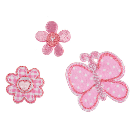 Trimits Butterfly and Flowers Iron-on/Sew-on Motif