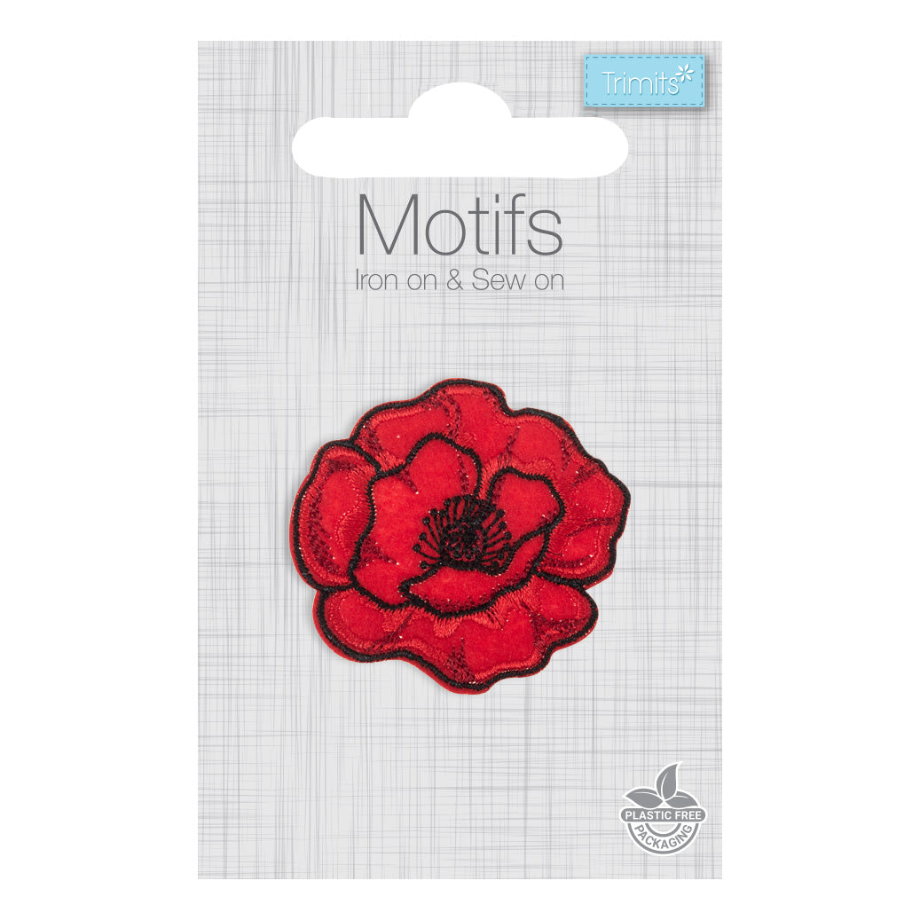 Trimits Poppy Iron-on/Sew-on Motif