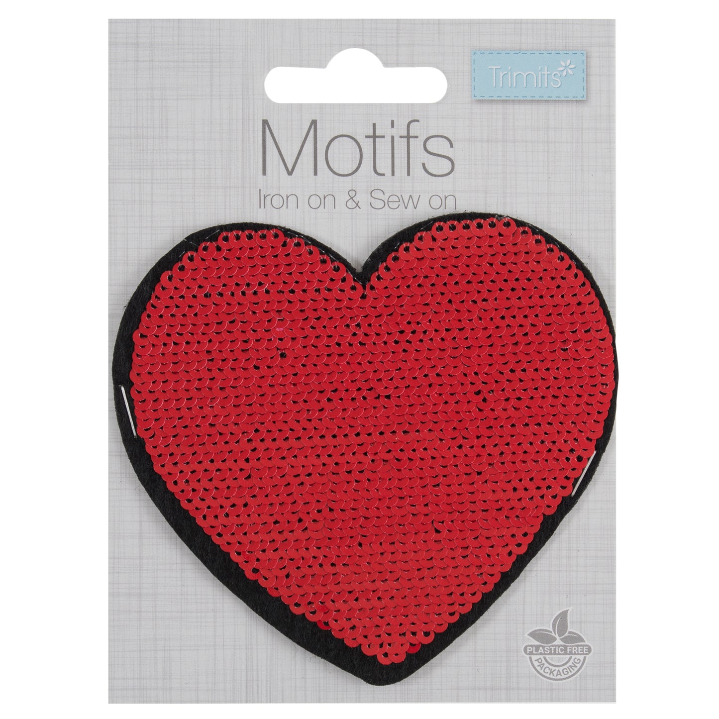 Trimits Red Heart Iron-on/Sew-on Flip Sequin Motif
