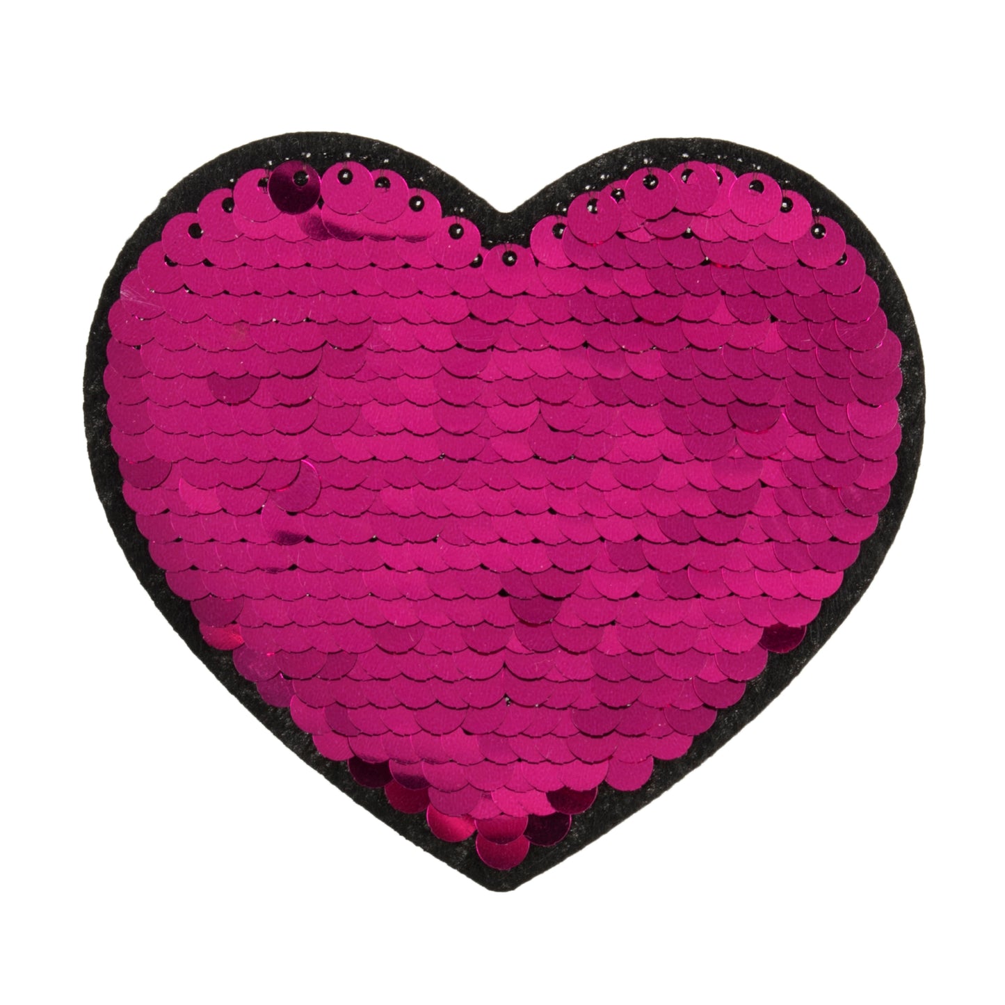 Trimits Pink Heart Iron-on/Sew-on Flip Sequin Motif