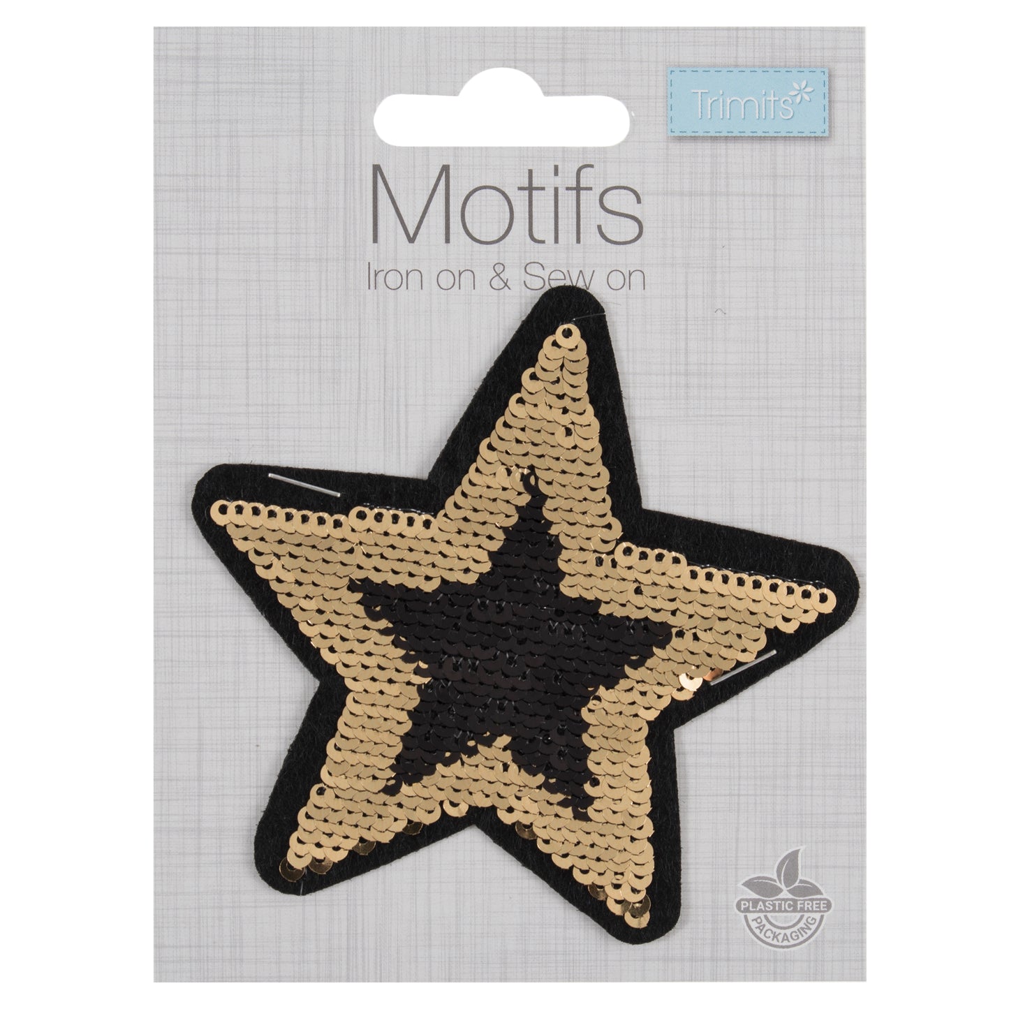 Trimits Star Iron-on/Sew-on Flip Sequin Motif