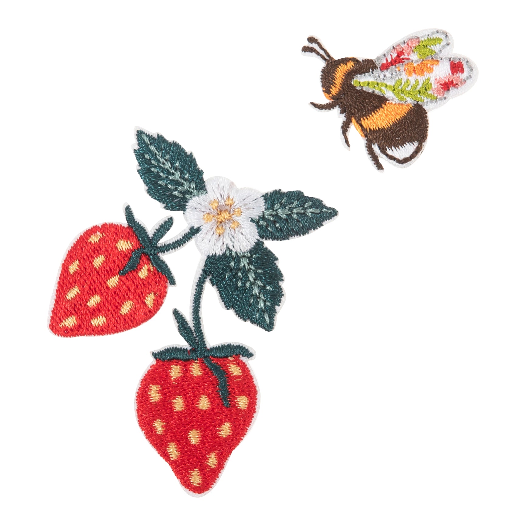 Trimits Strawberry and Bee Iron-on/Sew-on Motif