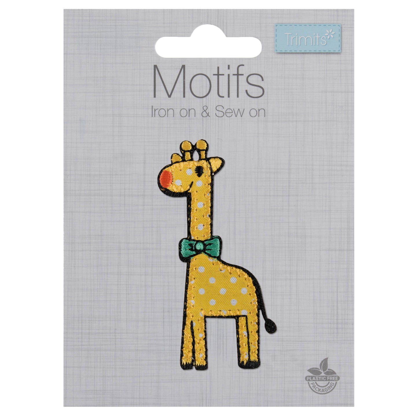 Trimits Yellow Spotted Giraffe Iron-on/Sew-on Motif