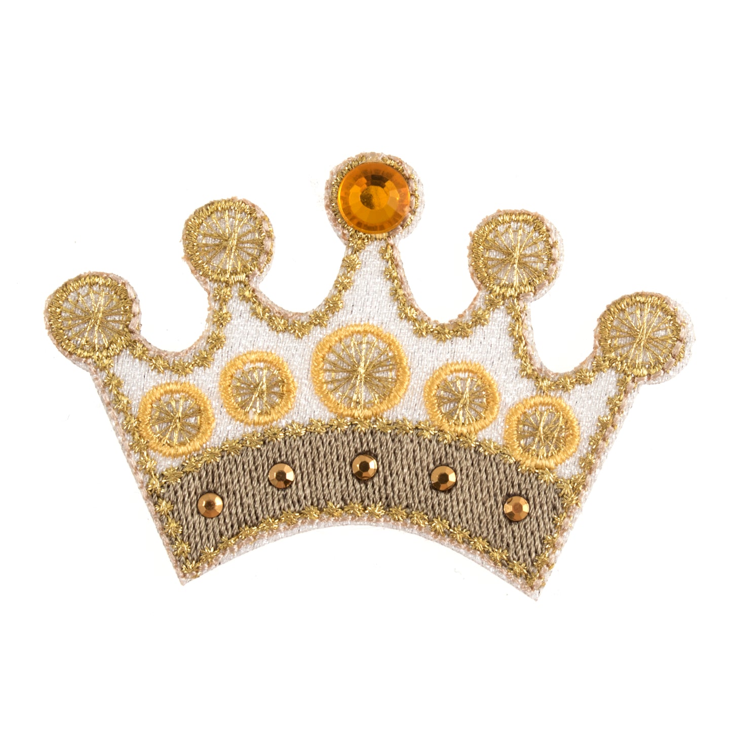 Trimits Jewelled Gold Crown Iron-on/Sew-on Motif