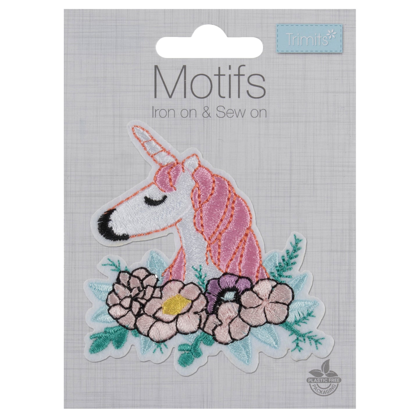 Trimits Floral Unicorn Iron-on/Sew-on Motif