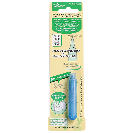 Clover Chaco Liner Pen Refill Cartridge: Blue
