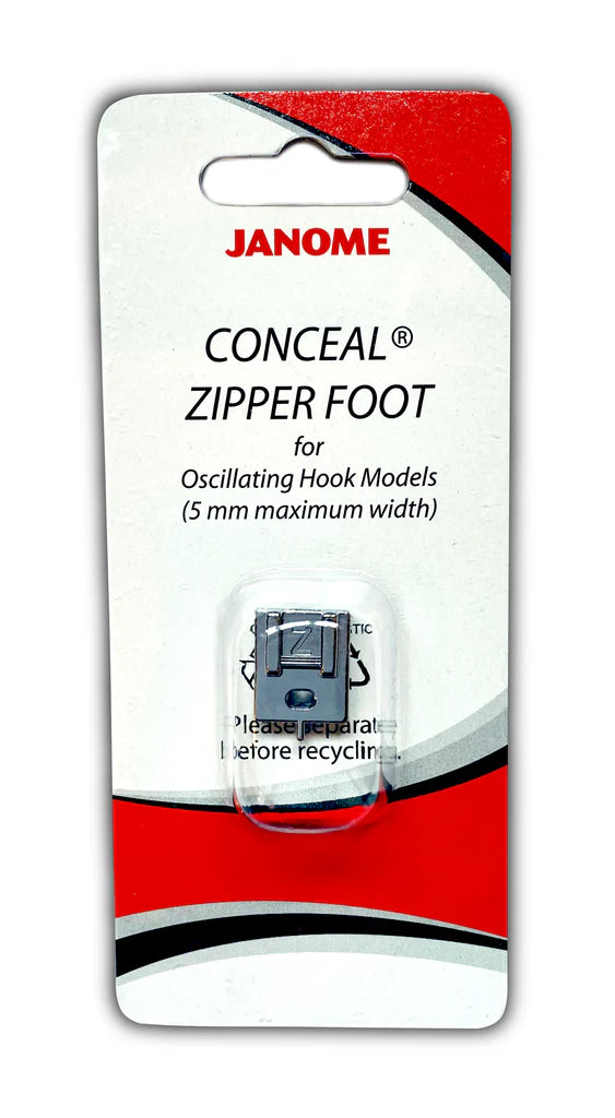 Janome Concealed Zipper Foot for Oscillating Hook/Cat A Models
