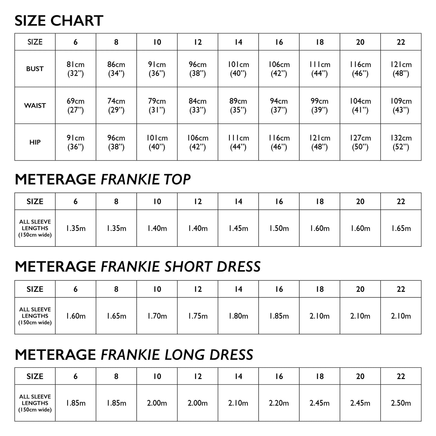 Frankie Top & Dress by Tessuti (paper sewing pattern)