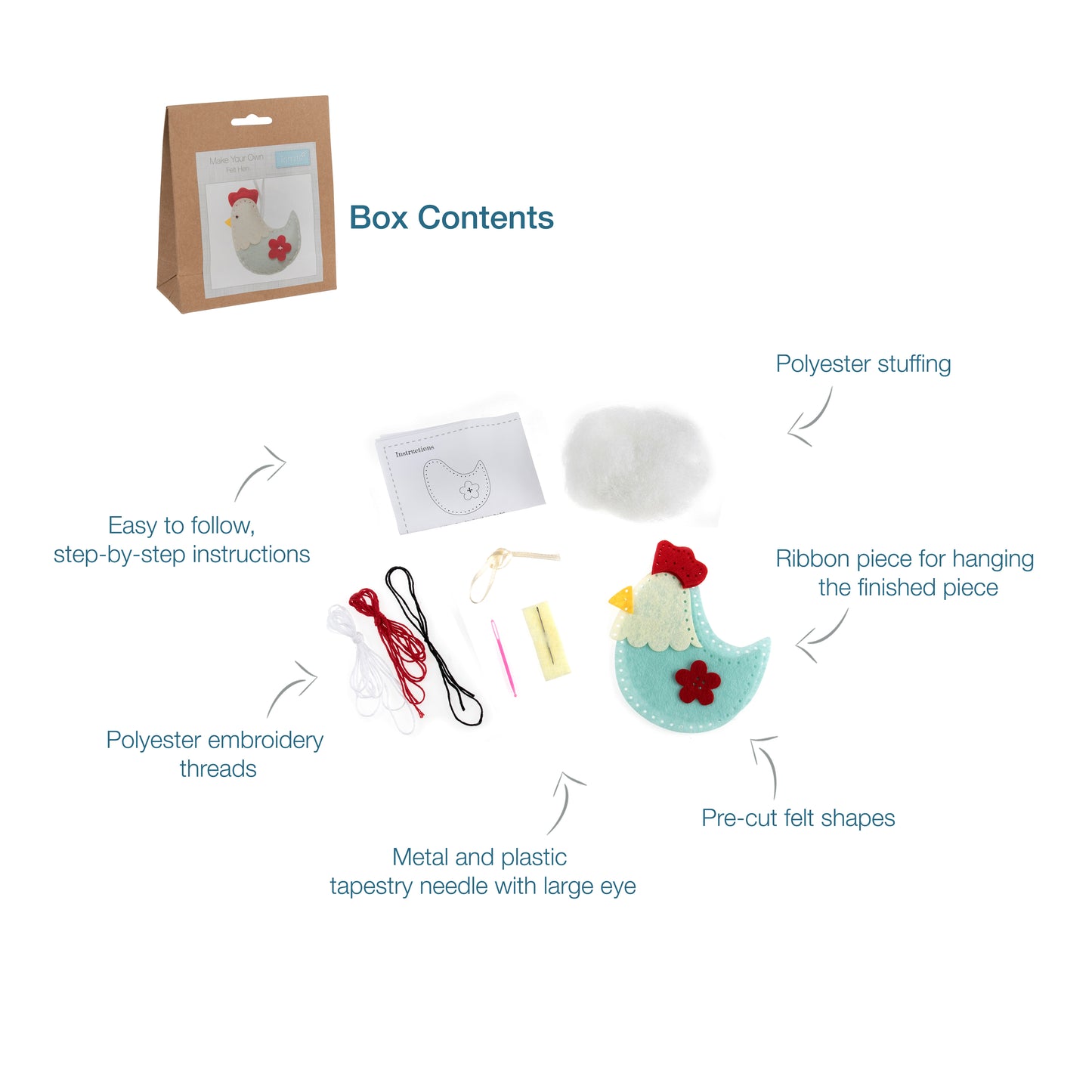 Trimits Make Your Own Hen Felt Decoration Kit