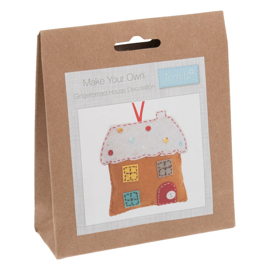 Trimits Make Your Own Gingerbread House Felt Decoration Kit