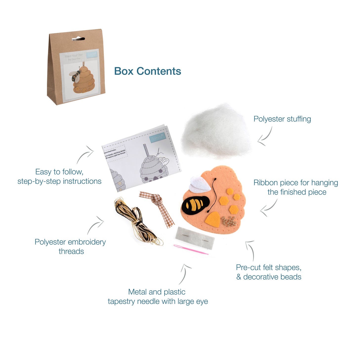 Trimits Make Your Own Bee Hive Felt Decoration Kit
