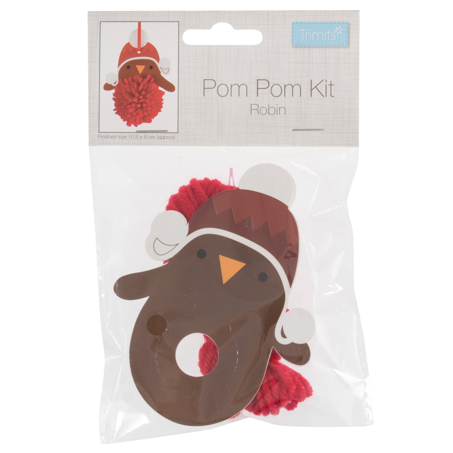 Trimits Pom Pom Decoration Kit: Christmas Robin