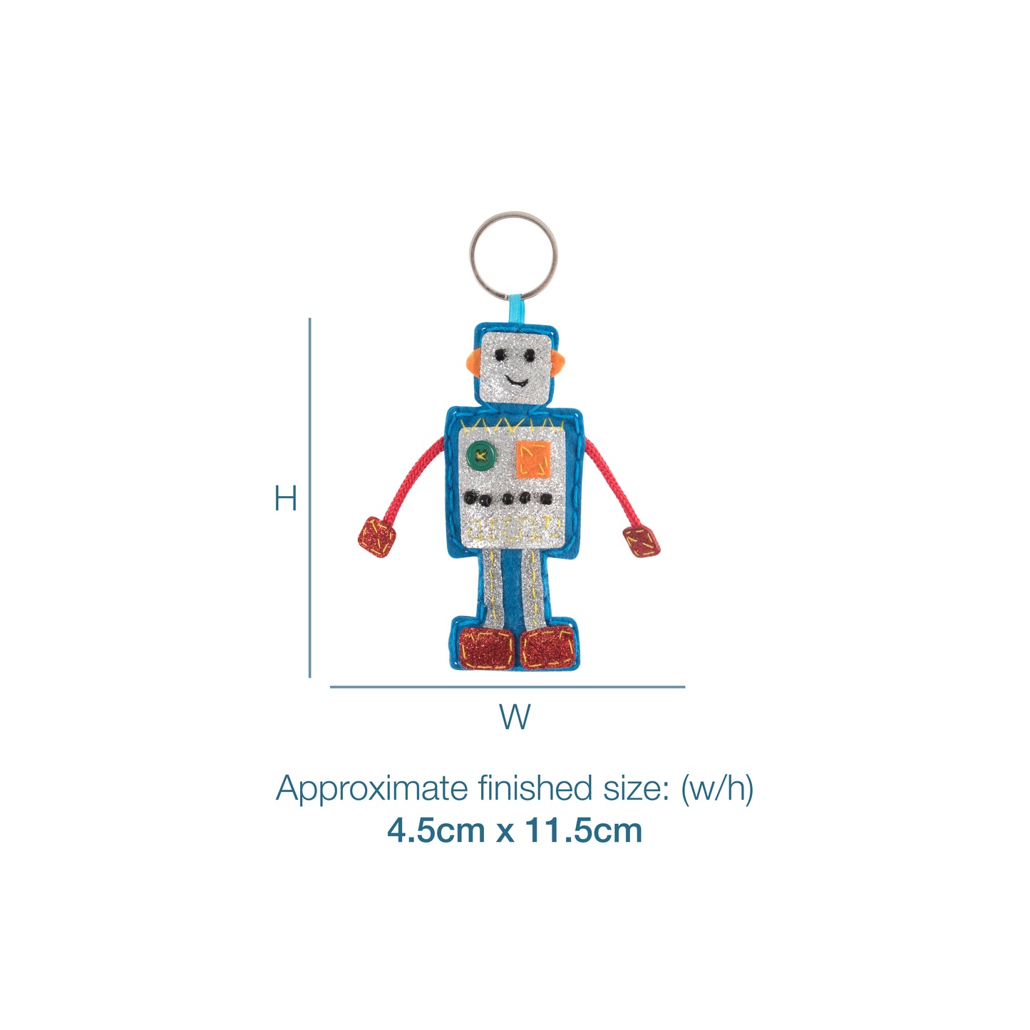 Trimits Make Your Own Felt Robot Key Ring Kit