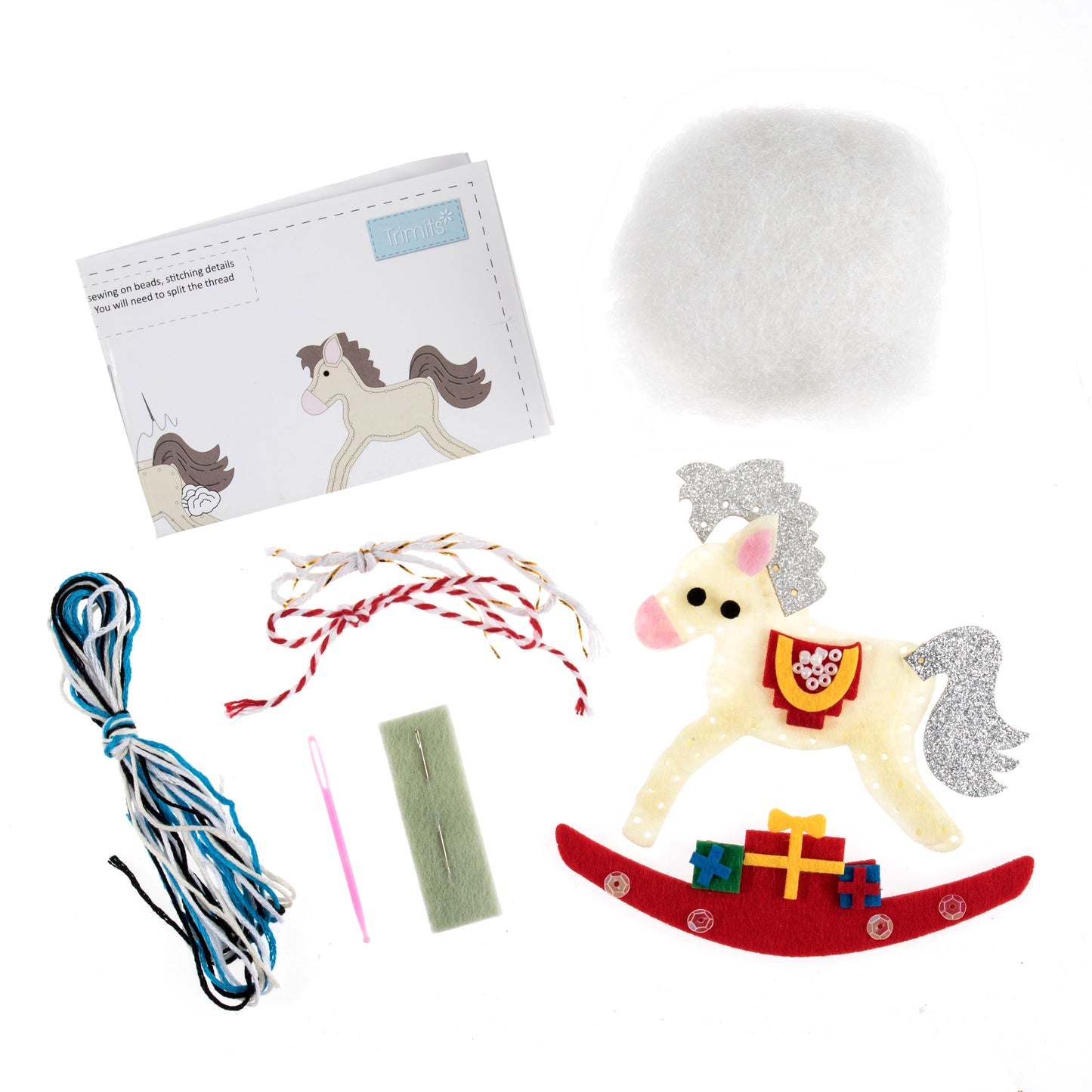 Trimits Make Your Own Christmas Rocking Horse Felt Decoration Kit