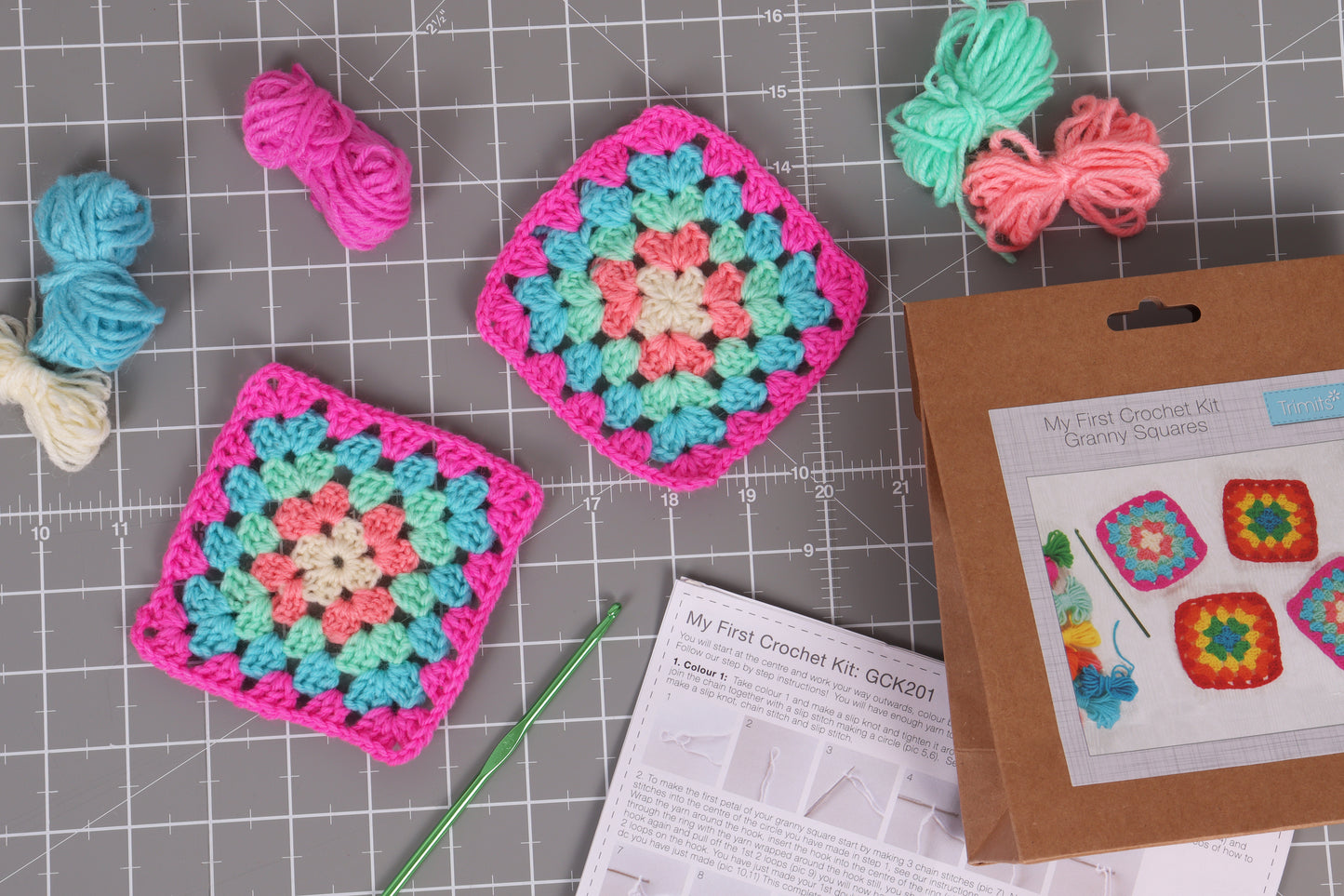 Trimits My First Crochet Kit: Granny Squares