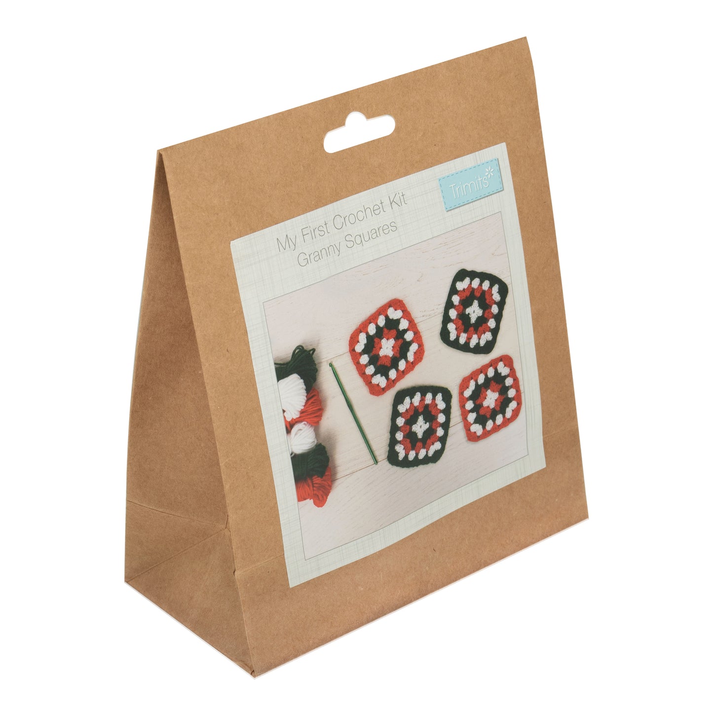 Trimits My First Crochet Kit: Granny Squares - Festive Colours