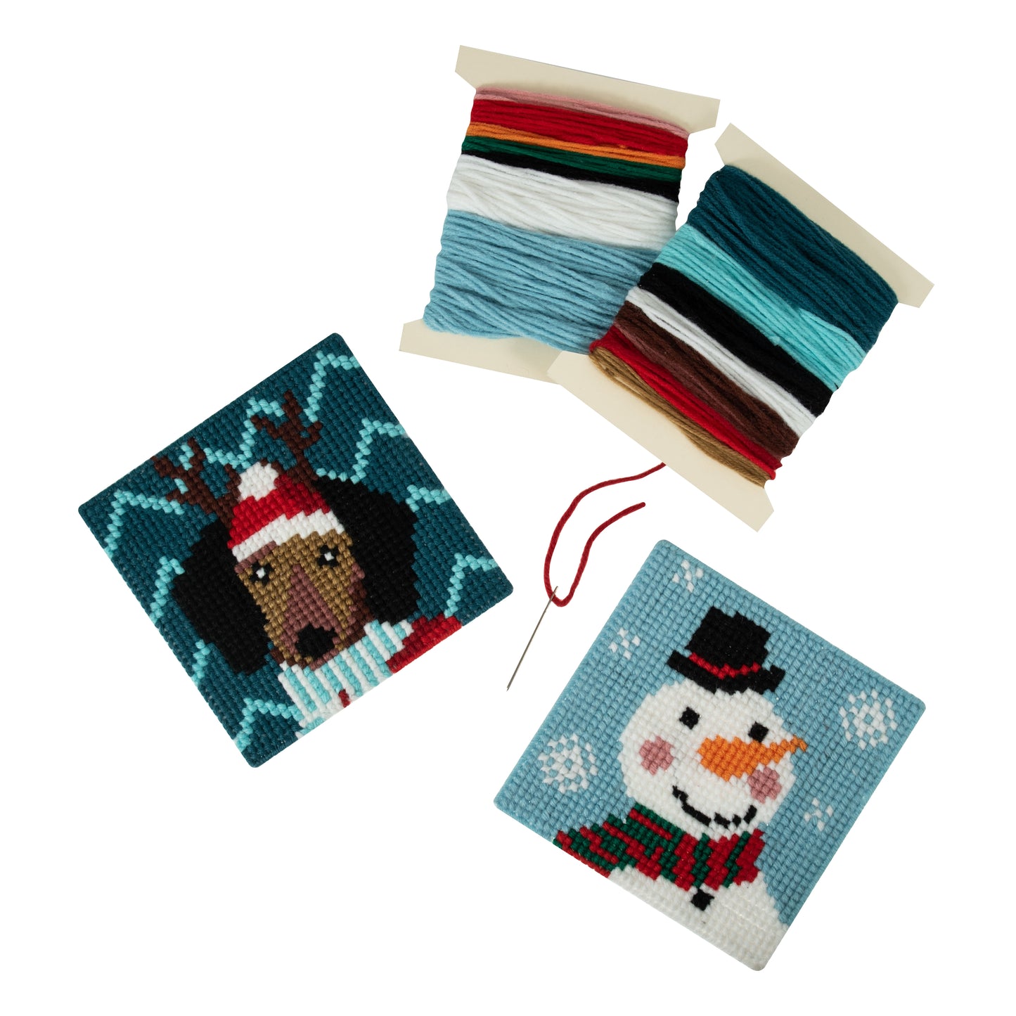 Cross Stitch Kit: My First: Christmas Dog and Snowman