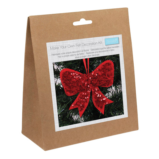 Trimits Make Your Own Christmas Sequin Bow Felt Decoration Kit
