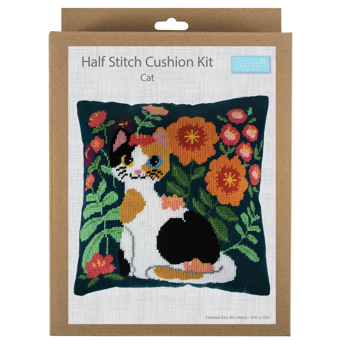 Trimits Tapestry/Half Stitch Cushion Kit: Cat