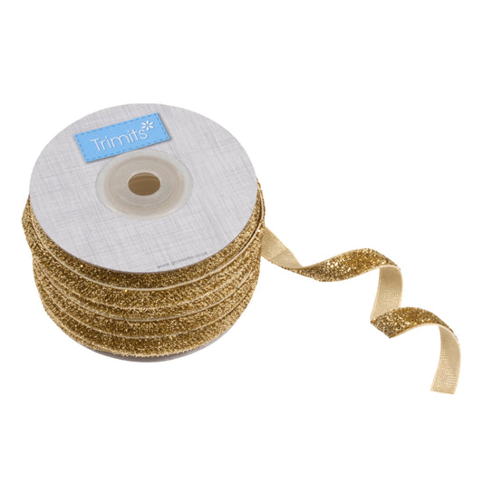 Glitter Velvet Ribbon 10mm (various colours)