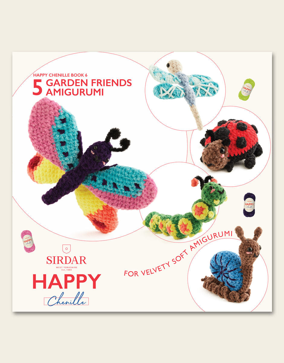 Sirdar Happy Chenille Book 6: Garden Friends (printed pattern book)