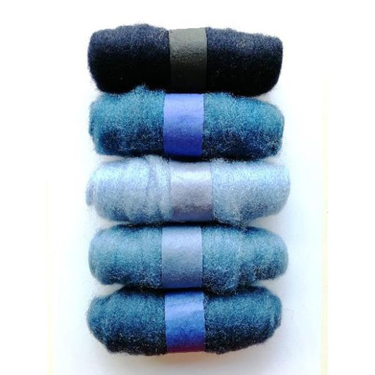 Habico Felting Fibre Wool: Blues