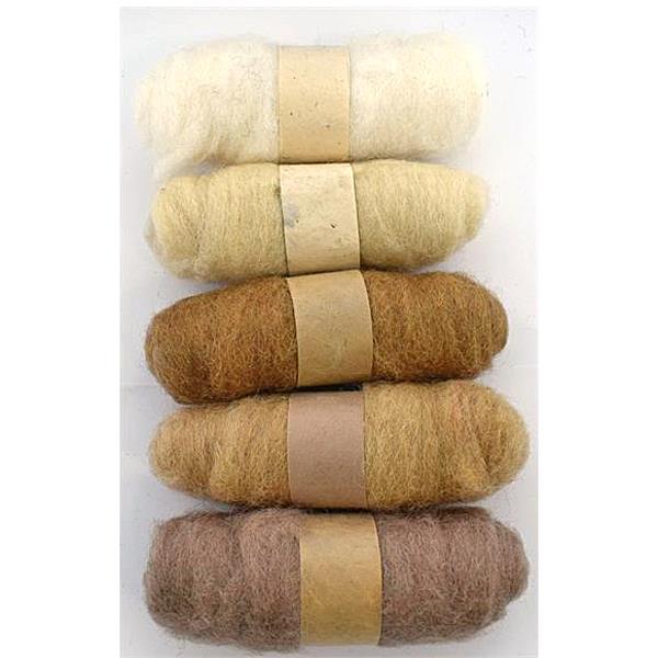Habico Felting Fibre Wool: Browns 1