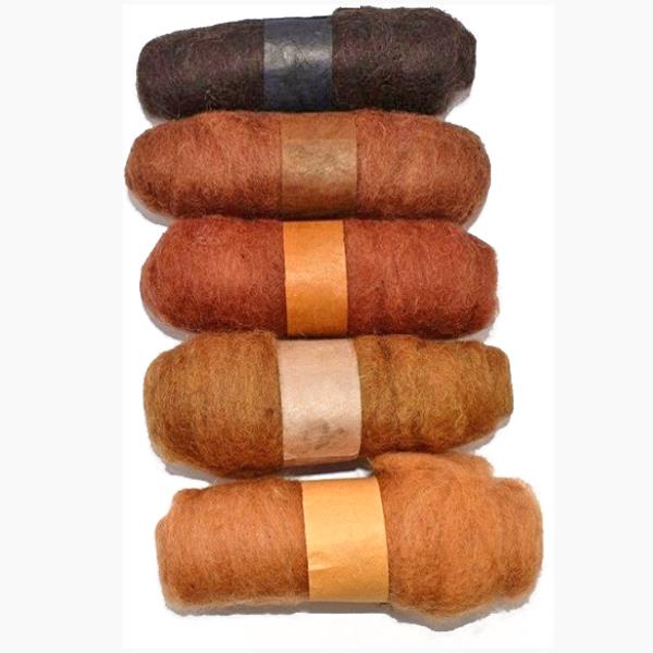 Habico Felting Fibre Wool: Browns 2
