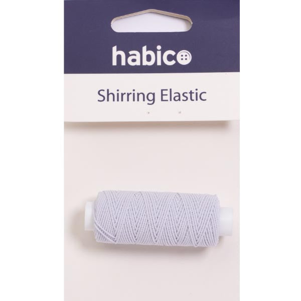 Shirring Elastic: White