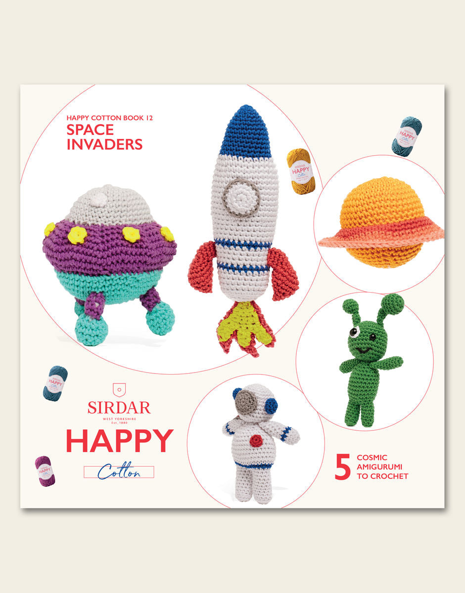 Sirdar Happy Cotton Book 12: Space Invaders (printed pattern book)