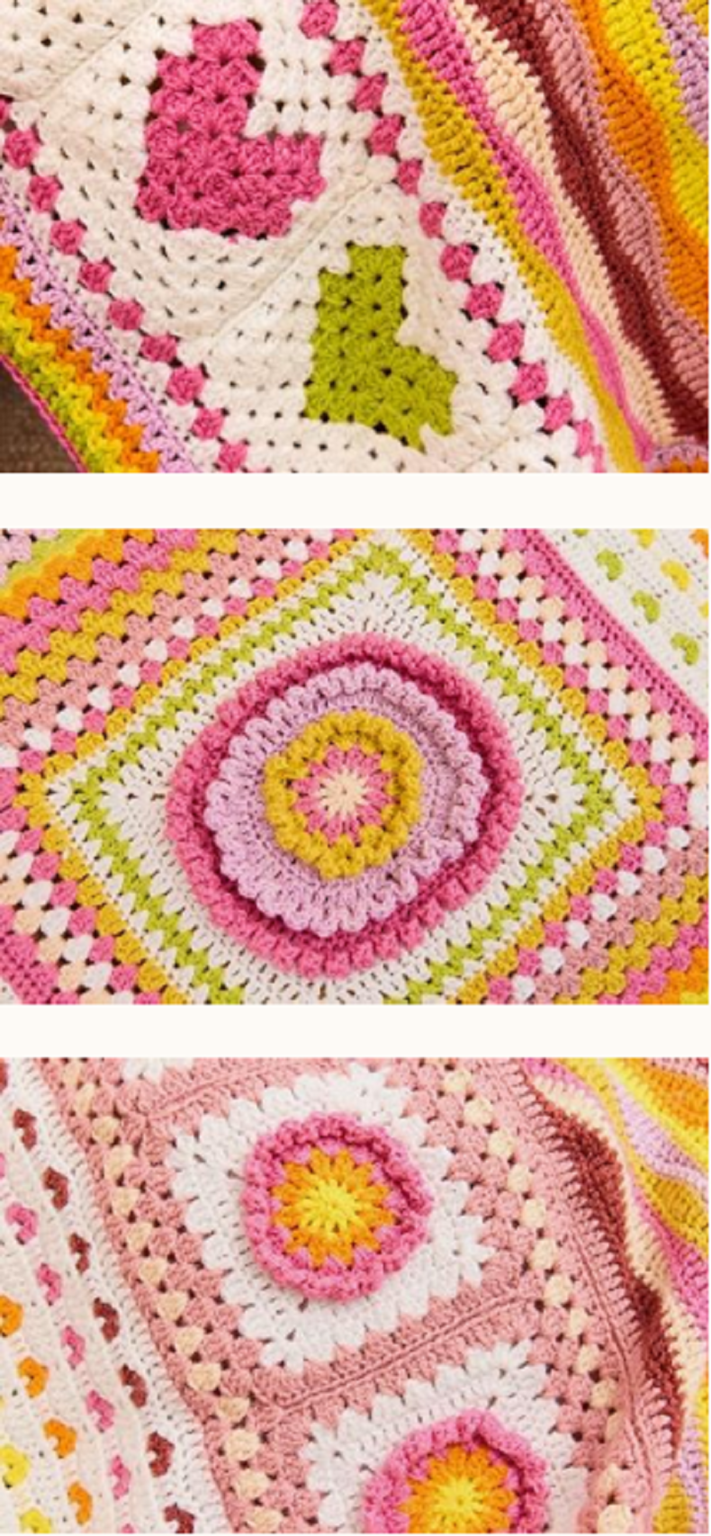 Sirdar Hearts & Flowers Crochet Along in Hayfield Bonus DK by Sweet Sharna