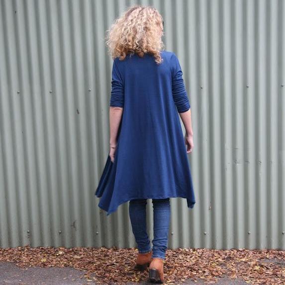 Megan Longline Cardigan by Tessuti (paper sewing pattern)