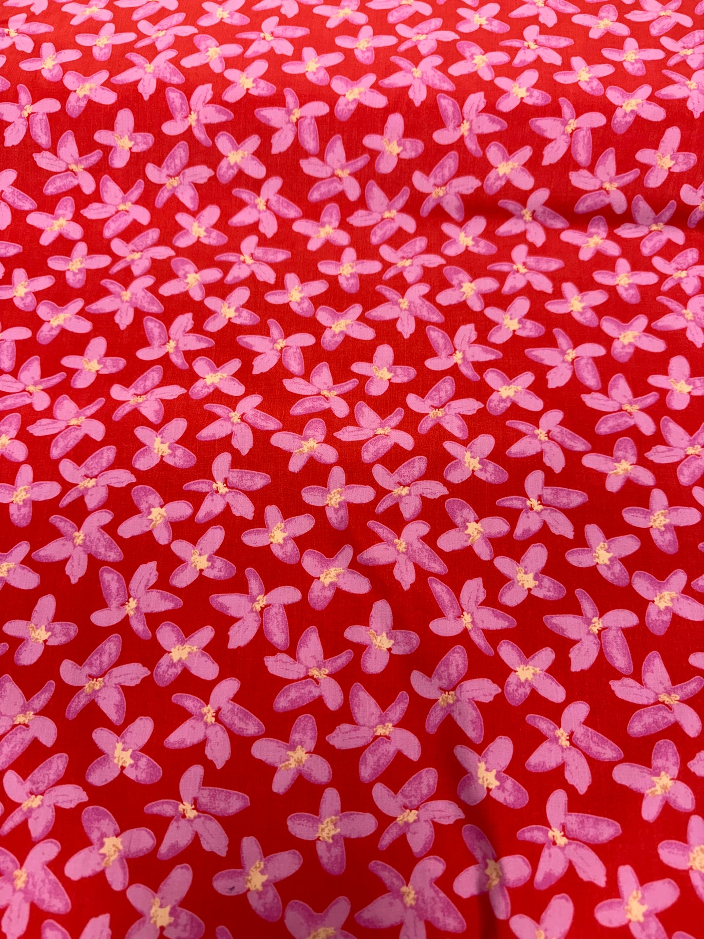 Pink/Red Floral 100% Pima Cotton Lawn