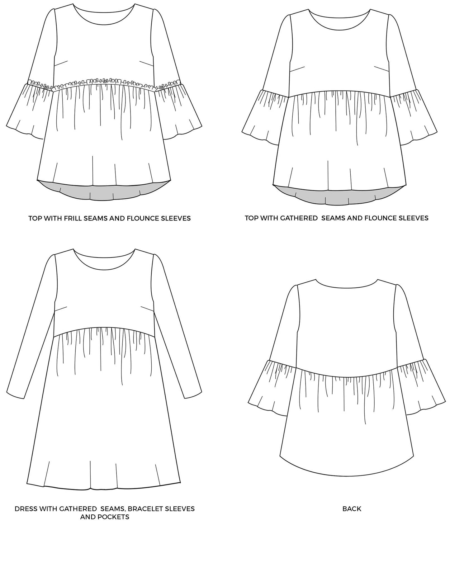 Indigo Top and Dress by Tilly and the Buttons (1027) (paper sewing pattern)