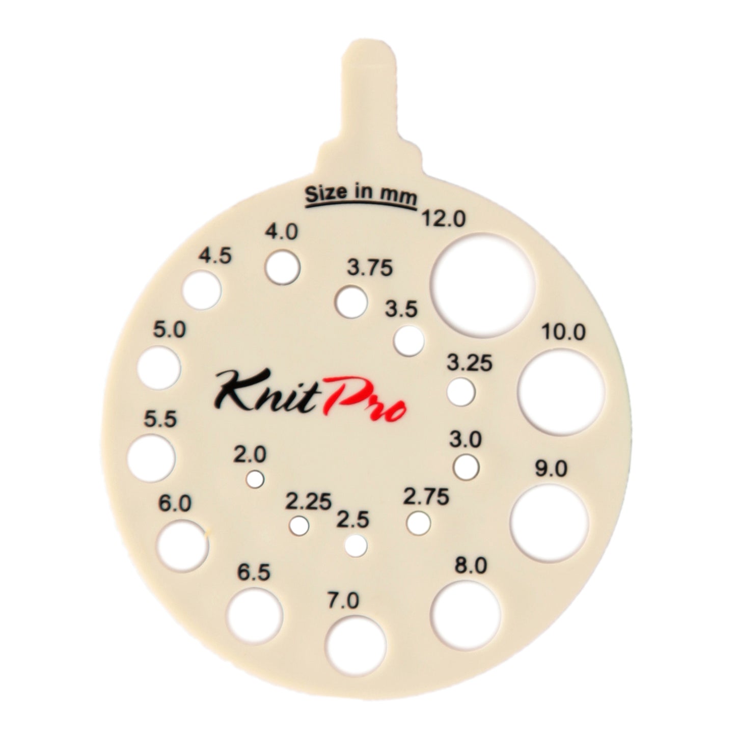KnitPro Round Needle Size Gauge